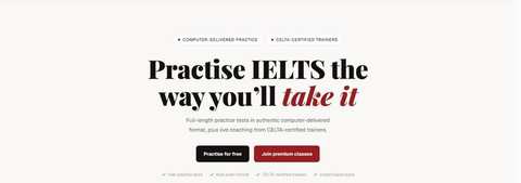UpScore IELTS website
